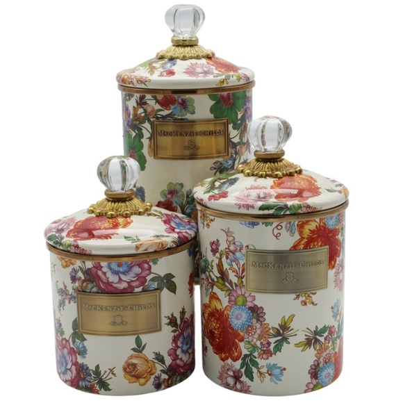 MacKenzieChilds Kitchen Mckenziechilds Flower Market Canisters Set